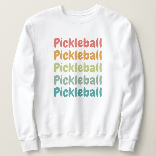 Sweatshirt Pickleball Retro Pickleball Player  (Design devant)