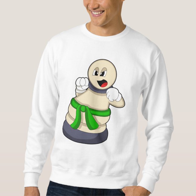 Sweatshirt Pièce d'échecs Patrouille aux échecs (Devant)