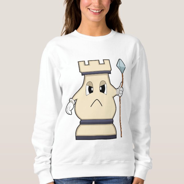 Sweatshirt Pièce d'échecs Rook à Chess.PNG (Devant)