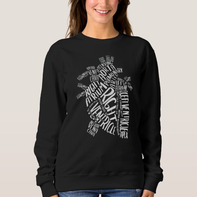 Sweatshirt Pièces D'Anatomie Humaine Parfaites Du Coeur (Devant)