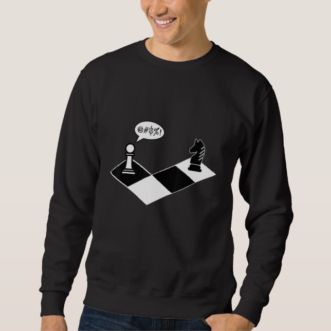 Sweatshirt Pièces d'échecs drôles Chemise d'échec Club d'éche (Devant)