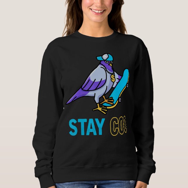 Sweatshirt Pigeon Patinage observation des oiseaux (Devant)