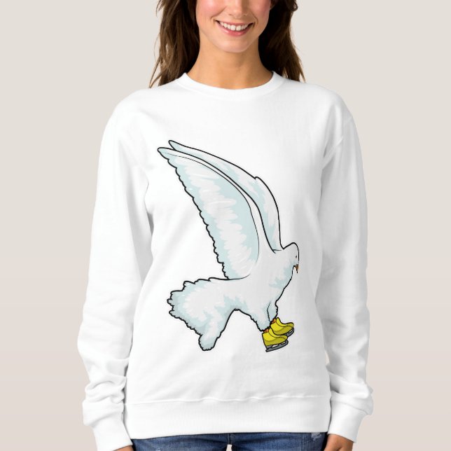 Sweatshirt Pigeon Patinage sur glace Patins sur glace (Devant)