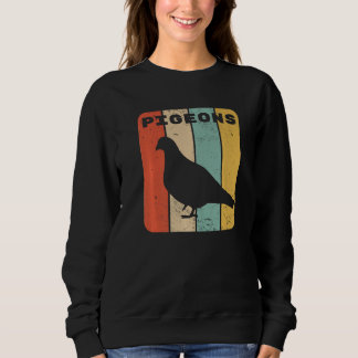 Sweatshirt Pigeon Vintage Coucher de soleil Rétro Style Migno