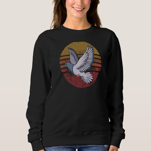 Sweatshirt Pigeon vintage style rétro Pigeon (Devant)