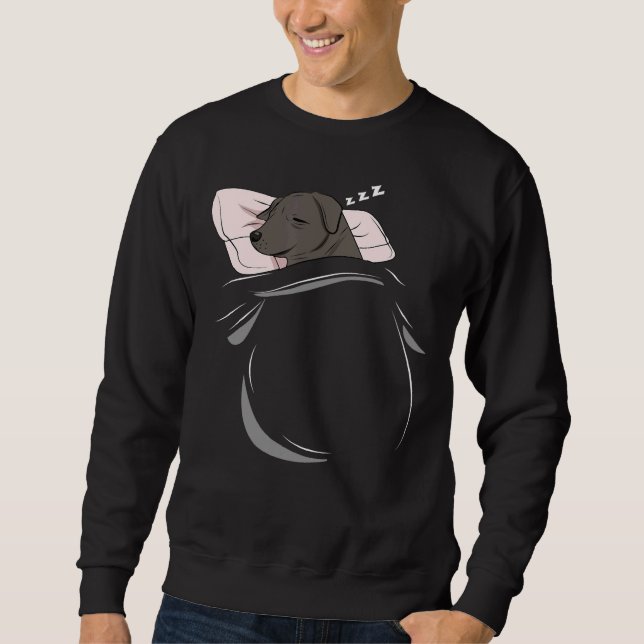 Sweatshirt Pijamas de chien couché du Black Lab Nap Pjs (Devant)