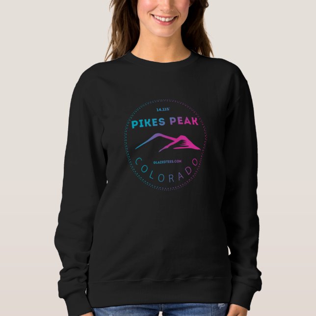 Sweatshirt Pikes Peak Colorado - Retro Mountain Adventure (Devant)