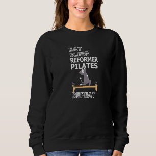 Sweatshirt Pilates Cat Manger Dormir Réformateur Pilates Répé