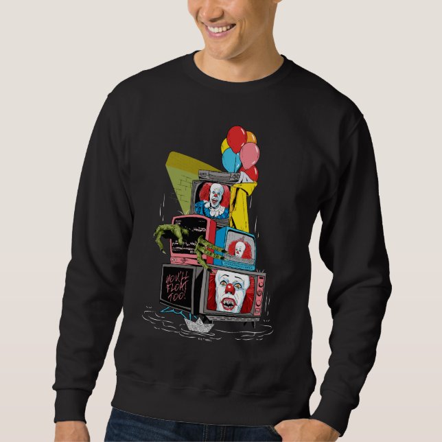 Sweatshirt Pile de téléviseurs classiques Pennywise - Vous fl (Devant)