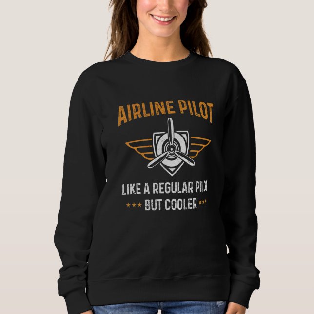 Sweatshirt Pilote D'Aviation Pour Pilote (Devant)