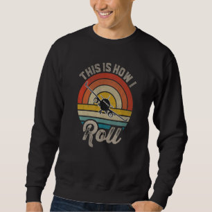 Sweatshirt Pilote d'avion Voici comment je roule Retro Sunset