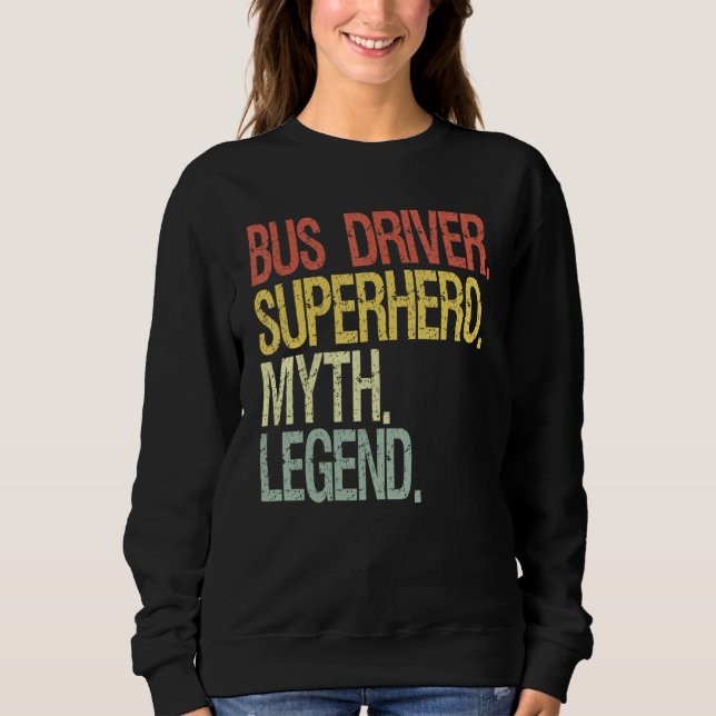 Sweatshirt Pilote de bus amusant (Devant)