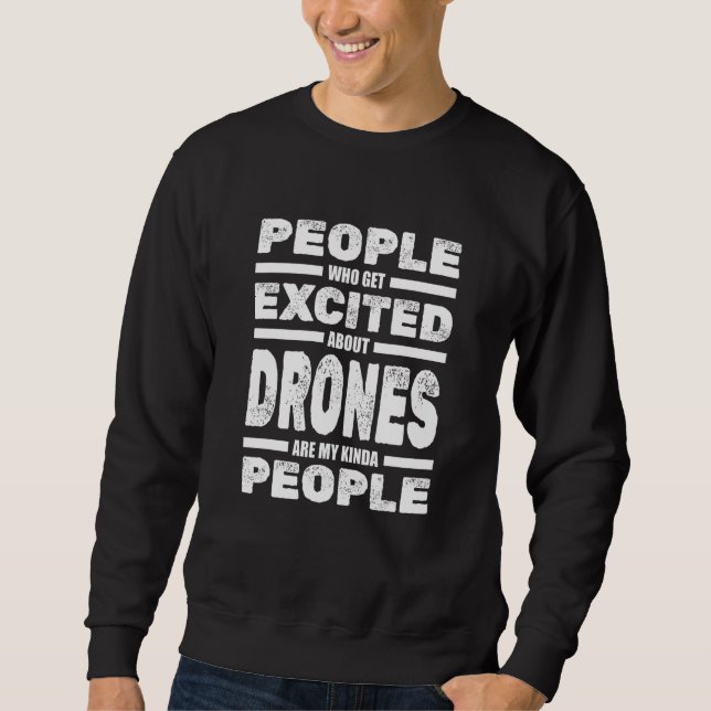 Sweatshirt Pilote de drone Fpv Racing  Aviateur Quadcoptère R (Devant)