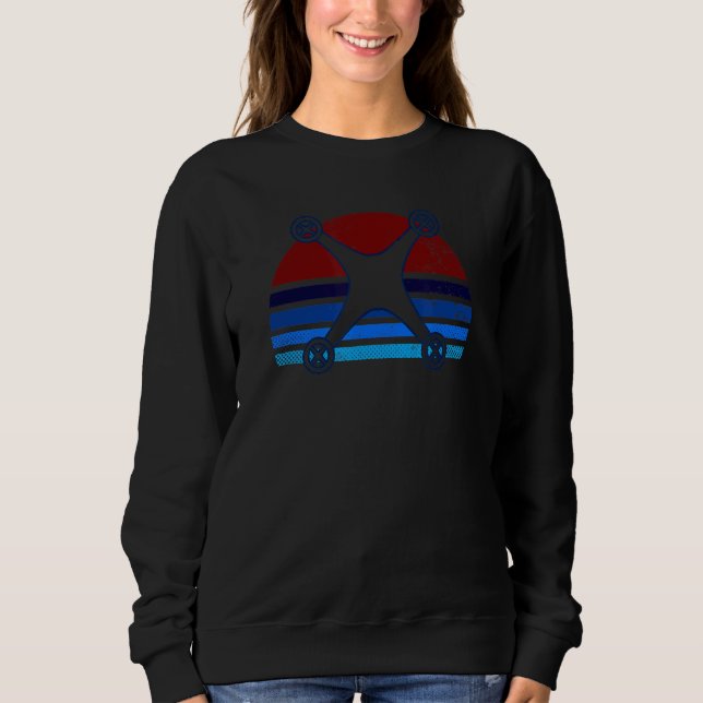 Sweatshirt Pilote de drone Retro vintage (Devant)