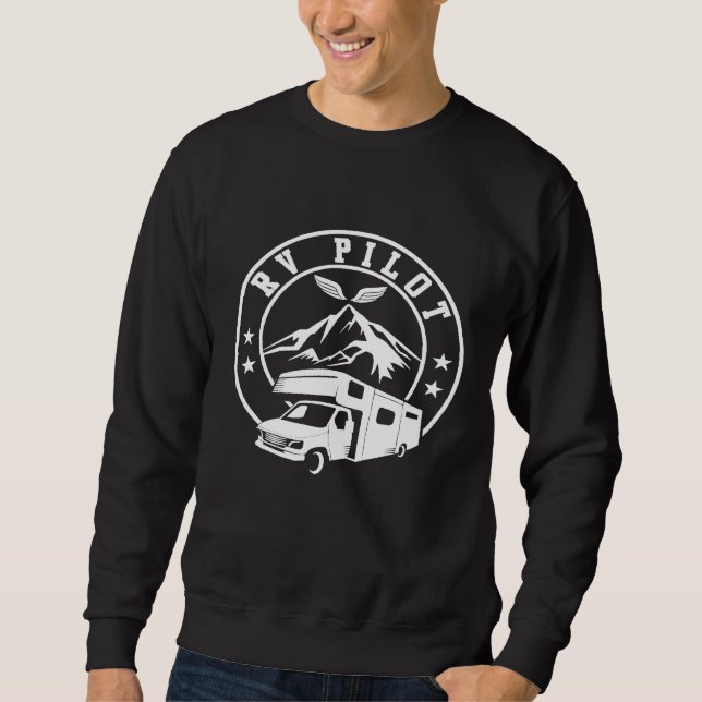 Sweatshirt Pilote de VR Camping drôle de camping-car de vacan (Devant)