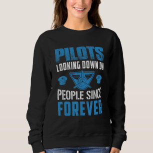 Sweatshirt Pilotes Qui Regardent Vers Le Bas Les Gens Amusant