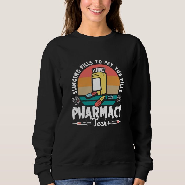 Sweatshirt Pilules de façade Technicien en pharmacie Pharmaci (Devant)