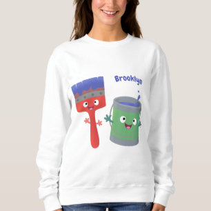 Sweatshirt Pinceau et personnages de dessin animé mignons