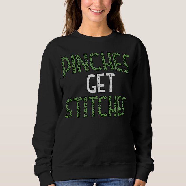 Sweatshirt Pinches Obtenez des points léopard St Patrick's Da (Devant)