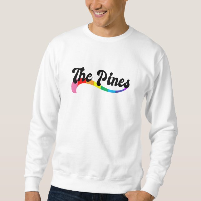 Sweatshirt Pines Fire Island NY logo arc-en-ciel LGBTQ fierté (Devant)