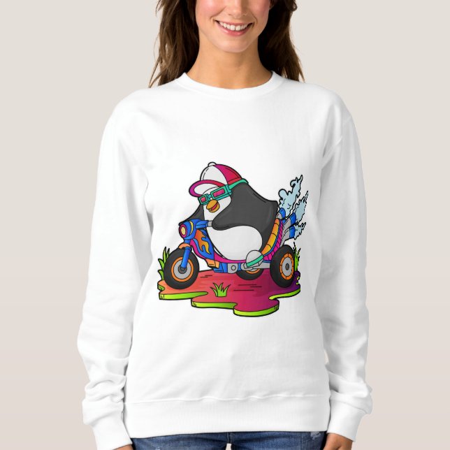 Sweatshirt Pingouin as Biker (Devant)