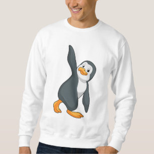 Sweatshirt Pingouin au Yoga Exercice d'étirement