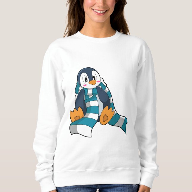 Sweatshirt Pingouin avec Écharpe (Devant)