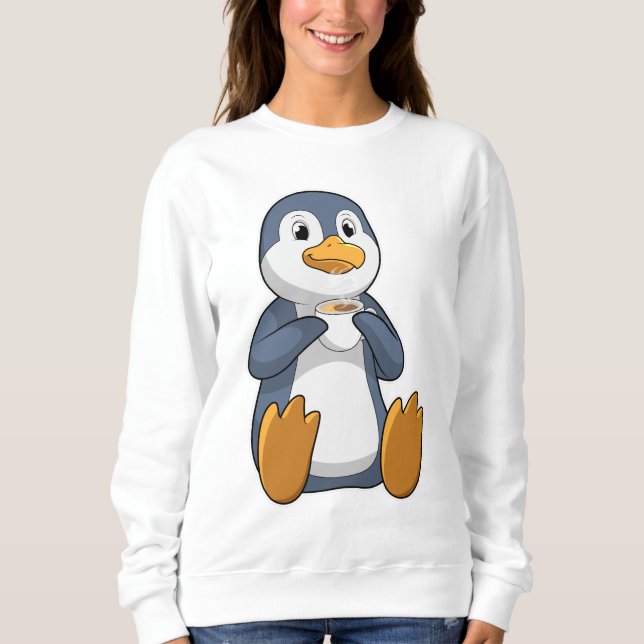 Sweatshirt Pingouin avec la coupe du café (Devant)