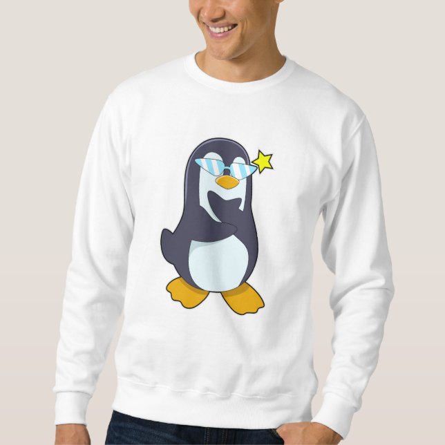 Sweatshirt Pingouin avec lunettes de soleil (Devant)