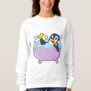 Sweatshirt Pingouin dans la baignoire avec canard