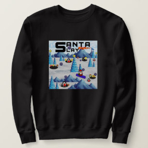Sweatshirt Pingouin de l'équipe de snowboard père Noël de Mik