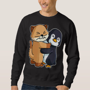 Sweatshirt Pingouin Et Kitten Mignons Animaux Pour Femmes Ani