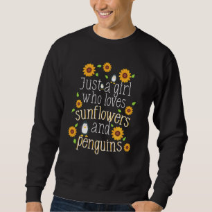Sweatshirt Pingouin Fleurs de soleil Lover Meilleur Ami Fille
