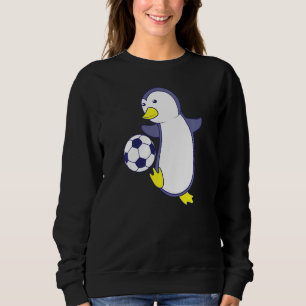 Sweatshirt Pingouin Jouant Au Football