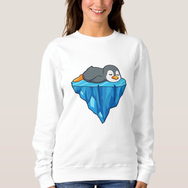 Sweatshirt Pingouin sur glace floc (Devant)