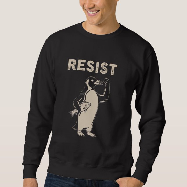 Sweatshirt Pingouins de résistance drôle (Devant)