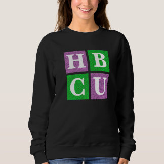 Sweatshirt Pink and Green HBCU Block Letters