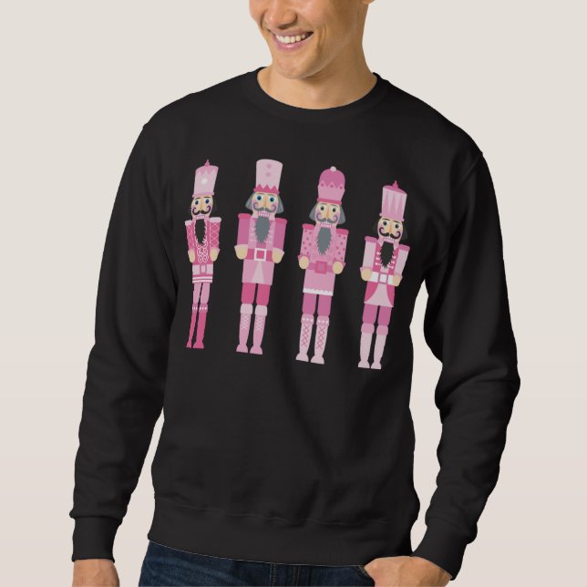 Sweatshirt Pink Christmas Nutcracker Squad Ballet Danse Match (Devant)