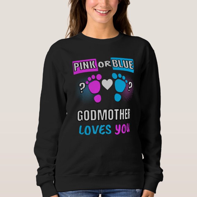 Sweatshirt Pink or Blue Godmère Vous Aime Genre Reveal Bab (Devant)