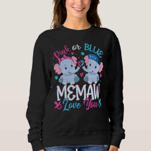 Sweatshirt Pink or Blue Memaw Aime You Elephants Baby Genre