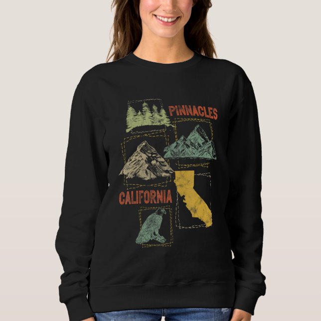Sweatshirt Pinnacles Montagnes Vintages Randonnée California  (Devant)