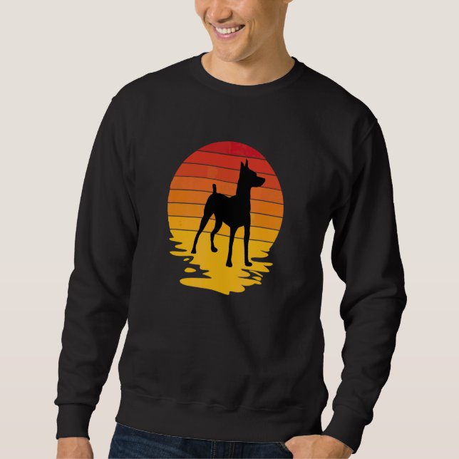 Sweatshirt Pinscher Miniature Retro Min Pin (Devant)