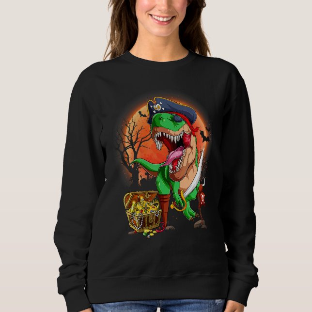 Sweatshirt Pirate Dinosaure Rex Jackolantern Halloween Effray (Devant)