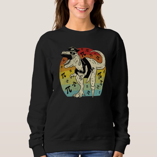 Sweatshirt Pirate Pie Dinosaur Rex Retro Sunset Vintage (Devant)