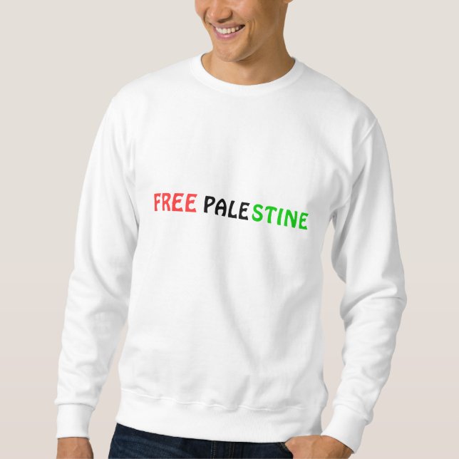 Sweatshirt Pirate-shirt PALESTINE GRATUIT (Devant)