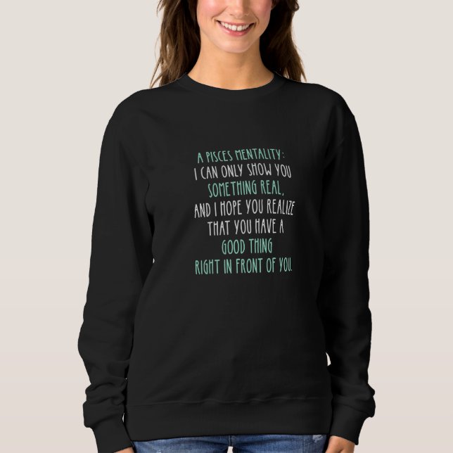 Sweatshirt Pisces Faits Astrologie Citation Horoscope Symbole (Devant)