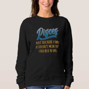 Sweatshirt Pisces Faits Astrologie Horoscope Symbole Zodiaque