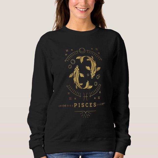 Sweatshirt Pisces signe Zodiaque Nouveauté Graphique Tee - sh (Devant)