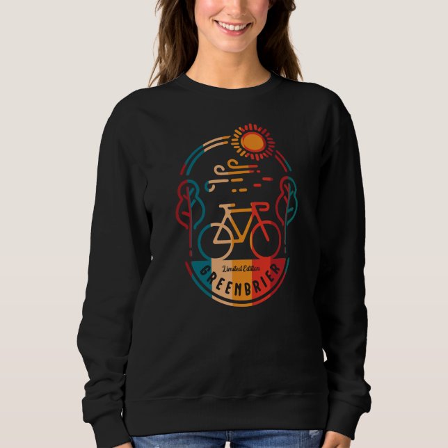 Sweatshirt Piste cyclable Retro Greenbrier (Devant)