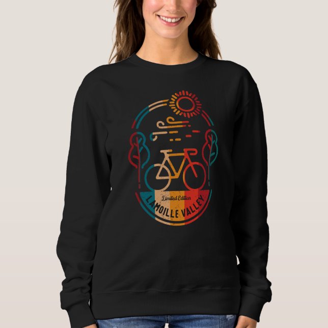 Sweatshirt Piste cyclable Retro Lamoille Valley (Devant)